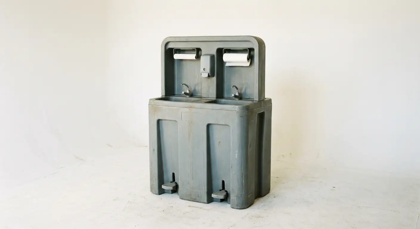 Portable hand wash station unit technical view in Staten Island, NY