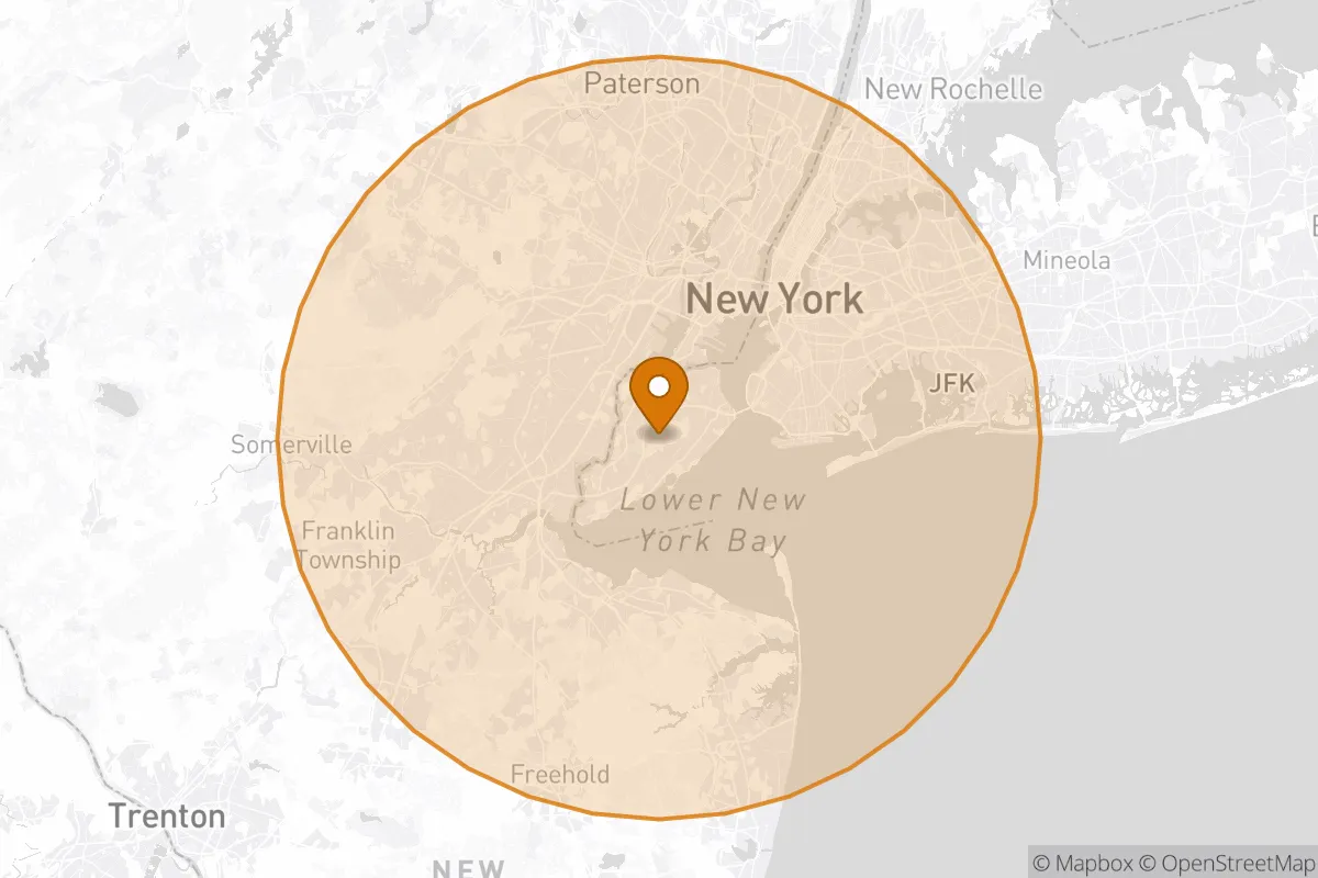 service area service area map in Staten Island, NY